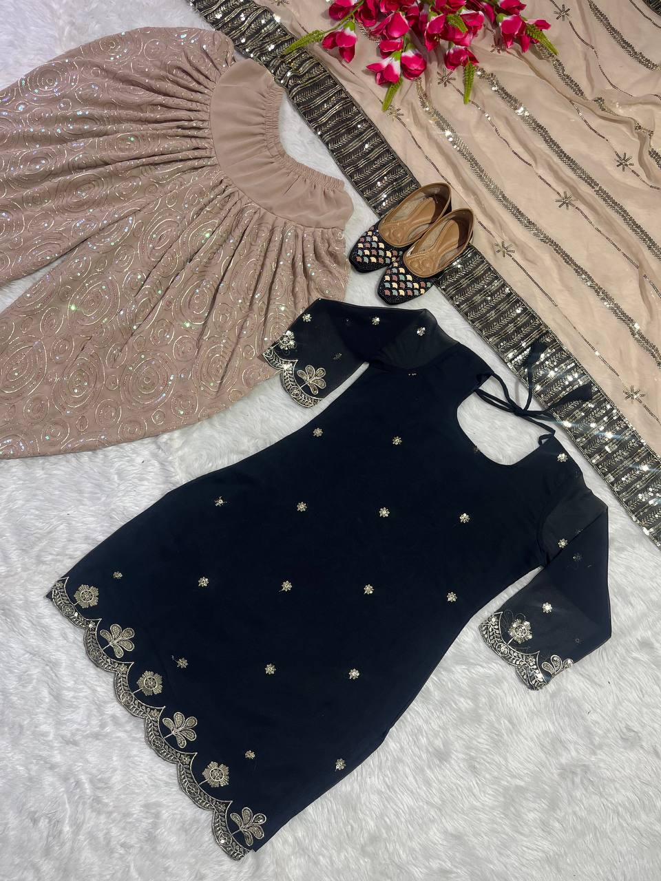 Modern Café-au-Lait & Noir Shimmer Ensemble